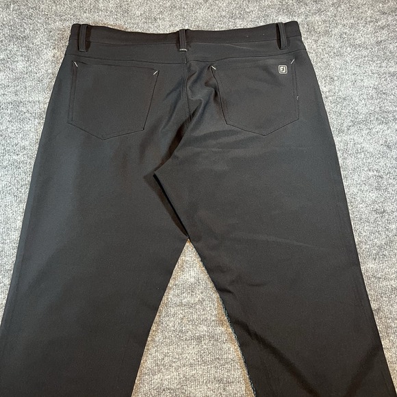 FootJoy FJ Pants Mens 36x30 Black Performance Athletic Fit Stretch 5 Pocket Golf - Picture 8 of 13
